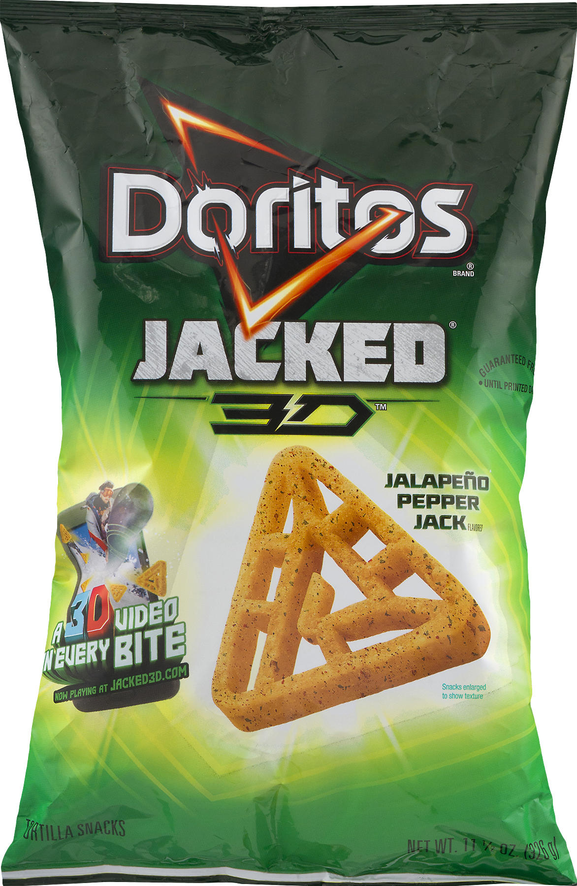 Doritos Jacked 3d Jalapeno Pepper Jack Flavored Tortilla - Doritos Jacked 3d Jalapeño Pepper Jack - 11.5 Oz Bag (1172x1800), Png Download
