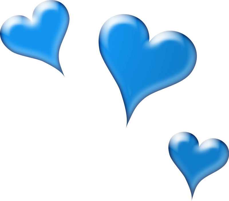 Blue Heart Clip Art - Clip Art Blue Hearts (800x704), Png Download
