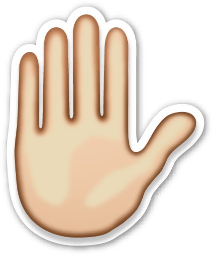 Hand Emoji Sticker (404x480), Png Download