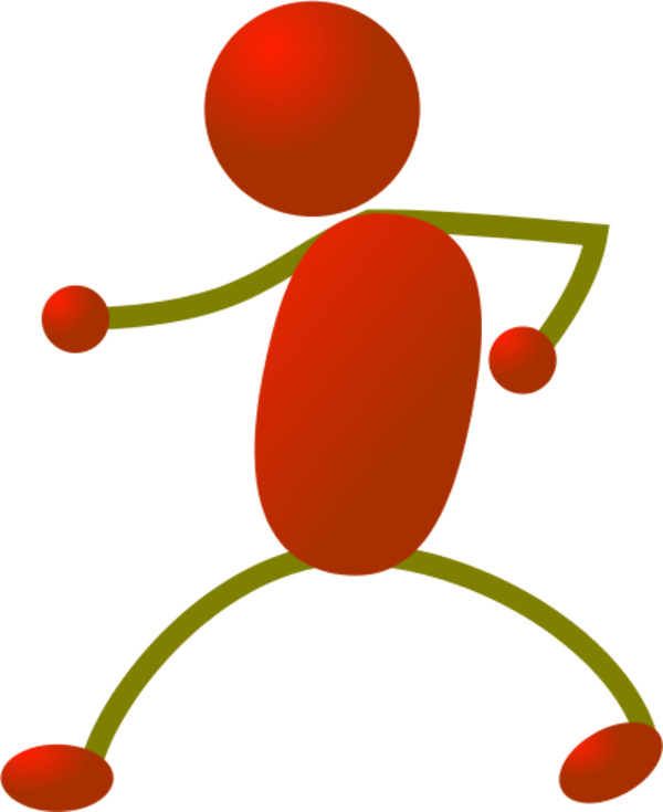 Stick People Dancing Clipart - Color Stickman (600x735), Png Download