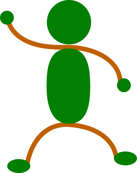 Green Man Stickman (474x596), Png Download