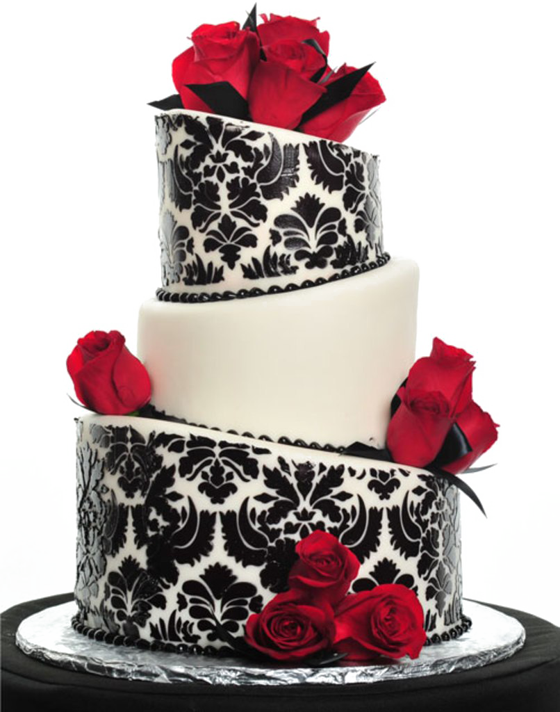 Decorative Wedding Cake Png Pic - Designer Stencils Damask Cake Tier #2 Cake Stencil (806x1024), Png Download