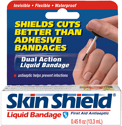 Skin Shield® - Skin Shield Liquid Bandage, Dual Action - 0.45 Fl Oz (600x600), Png Download