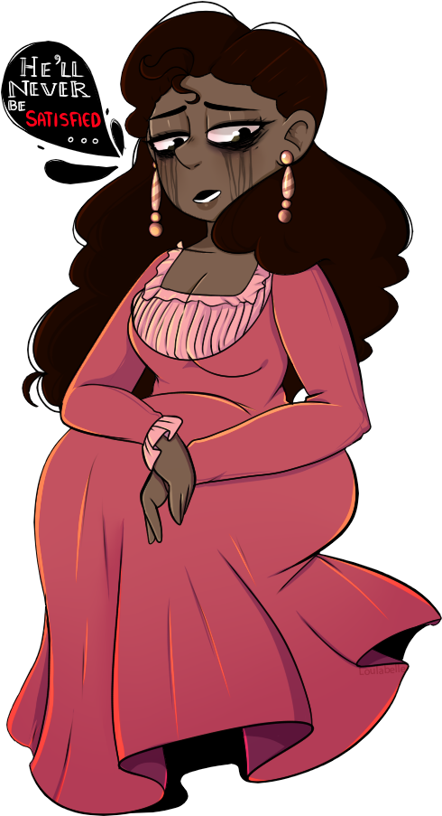 Loulabelle 💖 @loulabeiie - Satisfied Angelica Art (500x906), Png Download