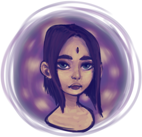 I Wanted To Try Out Painting In Photoshop - Raven (500x500), Png Download