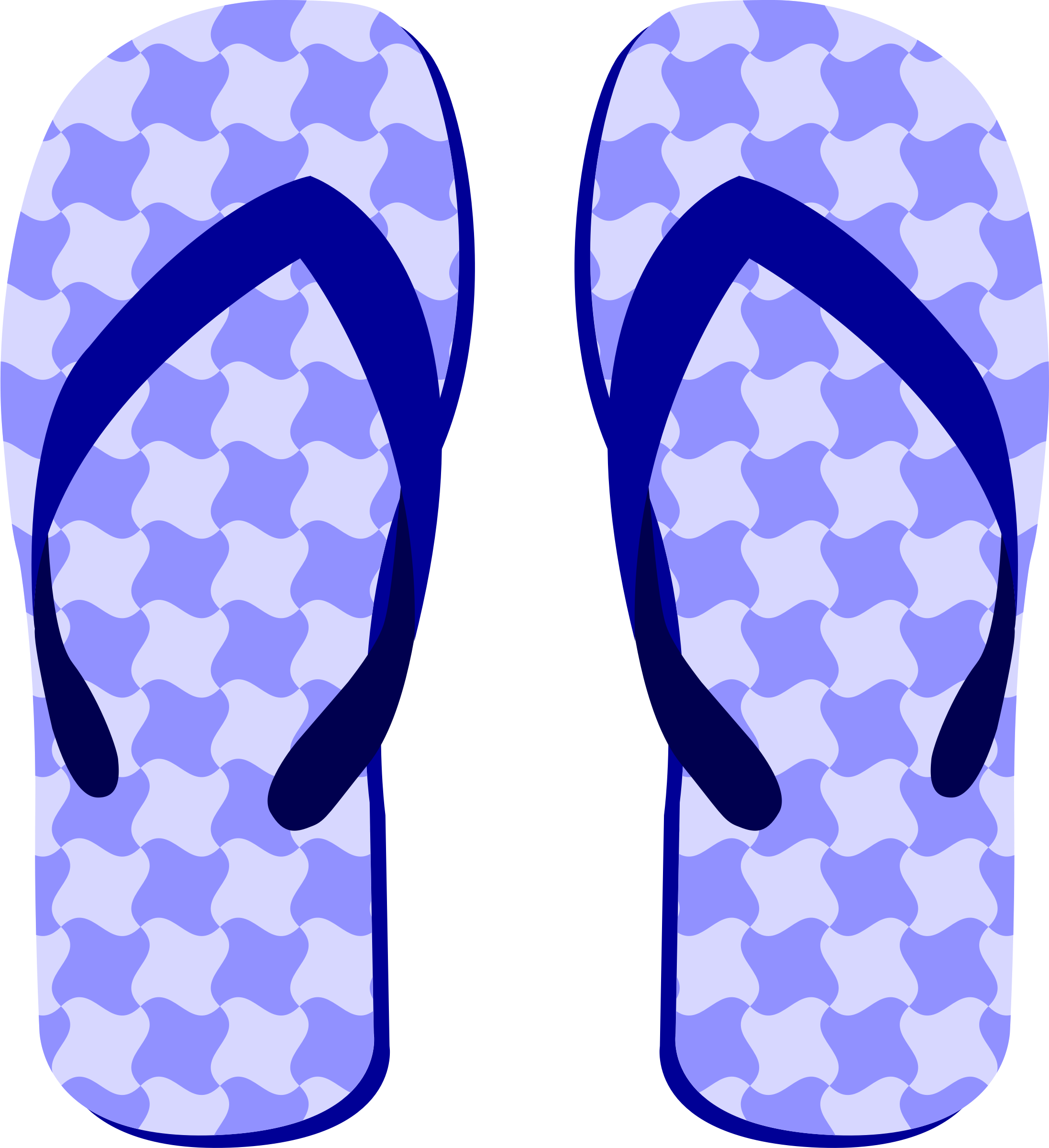 Big Image - Flip Flop Clipart (2193x2400), Png Download