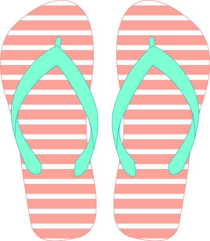 Flip Flop Clipart - Flipflop Clip Art (698x800), Png Download