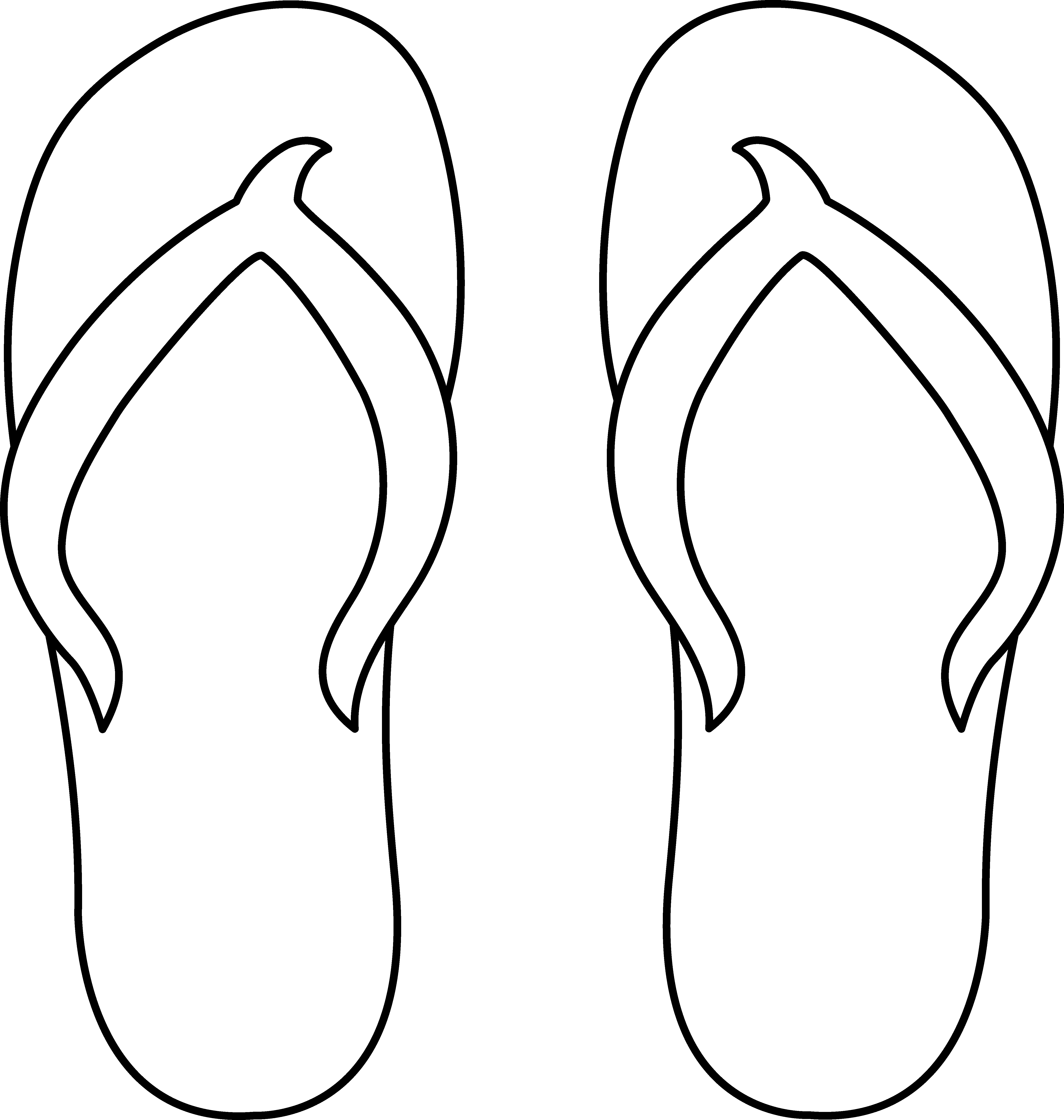 Op Womens Eyelit Eva Flip Flop Walmart Com ~ Wiring - Flip Flops Clipart Black And White (4999x5262), Png Download