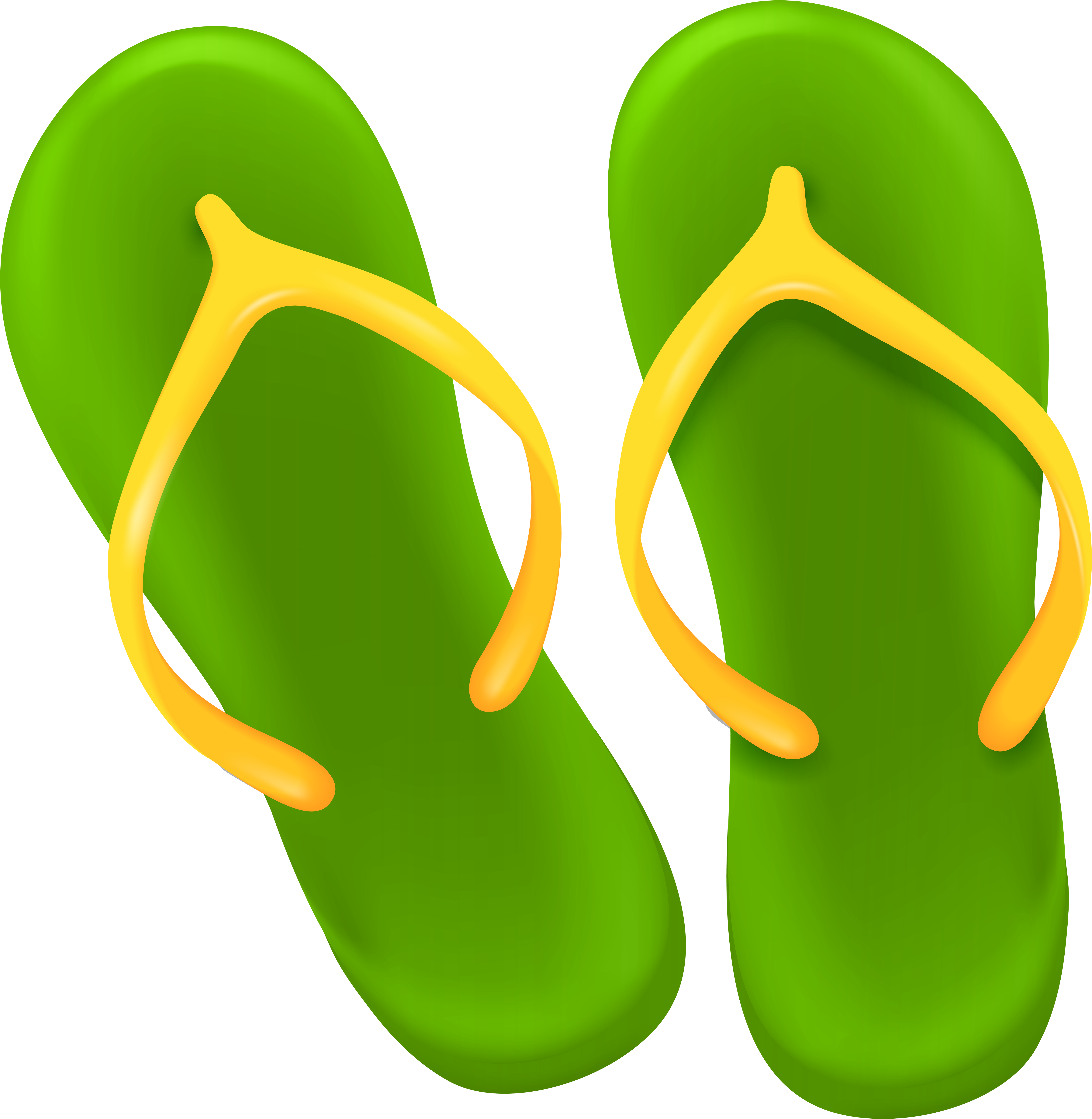 Flip Flops Clipart (5927x6000), Png Download