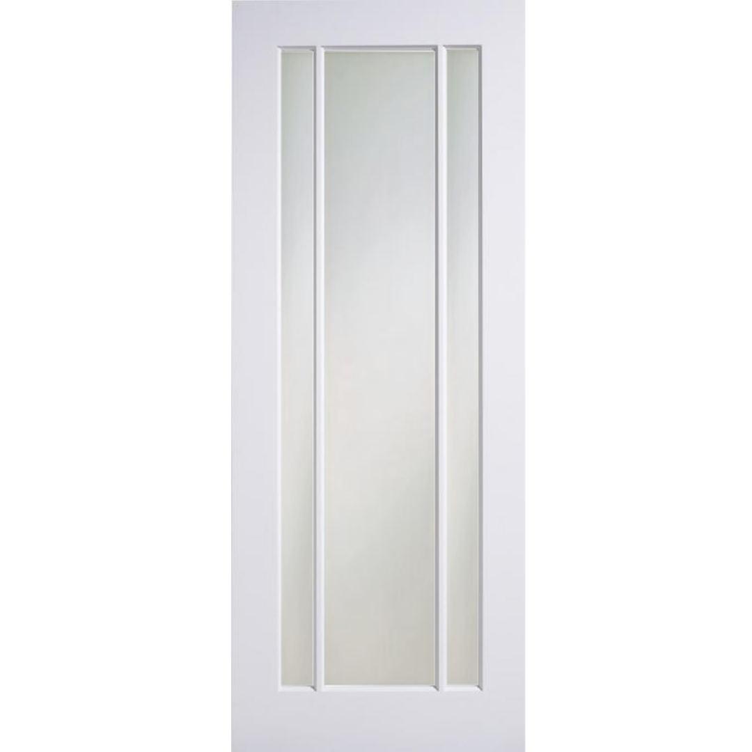 White Primed Langdale Frosted Glass Internal Door & - Door (1080x1080), Png Download