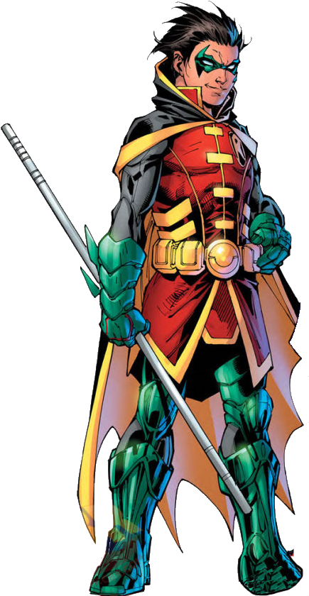 Rebirth Robin - Super Sons Jim Lee (447x849), Png Download