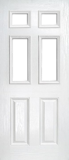 White Composite Doors - Door (242x560), Png Download