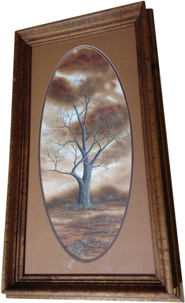 Robin Gregory, Winter Tree On The Plains, Original - Plywood (1023x1023), Png Download