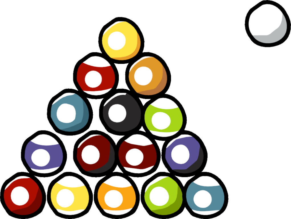 Pool Balls - Scribblenauts Ball (1021x768), Png Download
