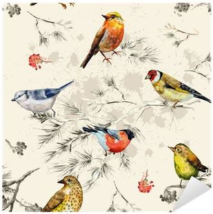 Vintage Seamless Texture Of Little Birds - Password Journal Organizer (an Internet Address Internet (400x400), Png Download