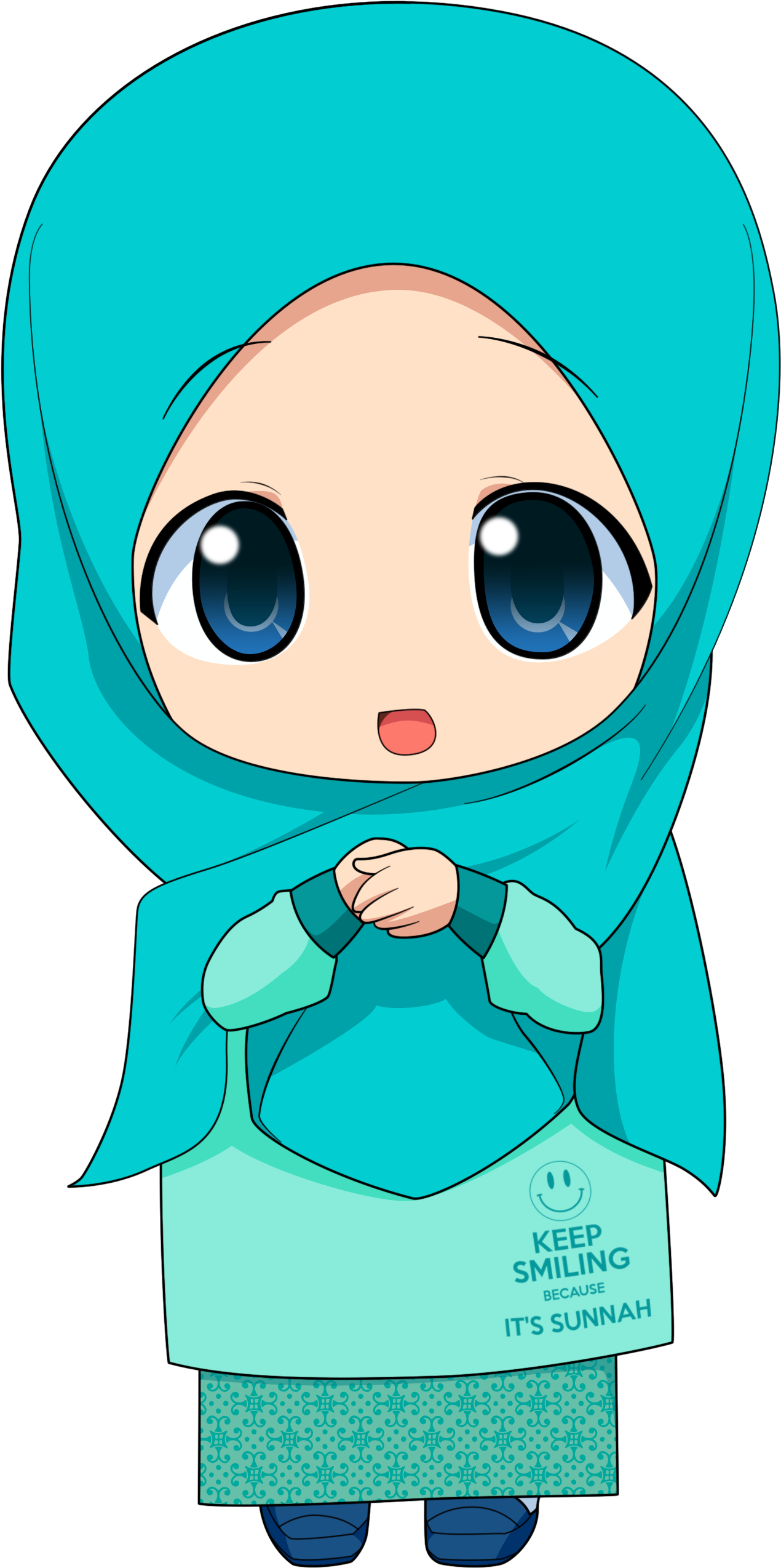 Chibi Muslimah 2 By Taj92 - Anime Chibi Muslim (2894x2858), Png Download