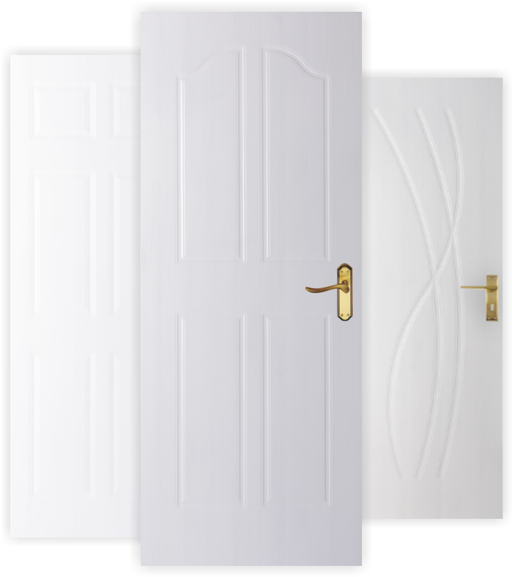 Deep Moulded White Doors - Home Door (740x833), Png Download