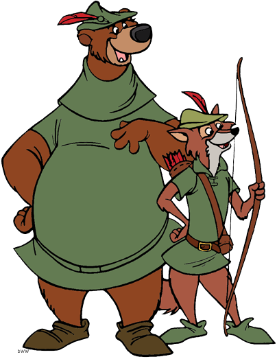 Robin Hood, Little John - Robin Hood Disney Png (404x523), Png Download