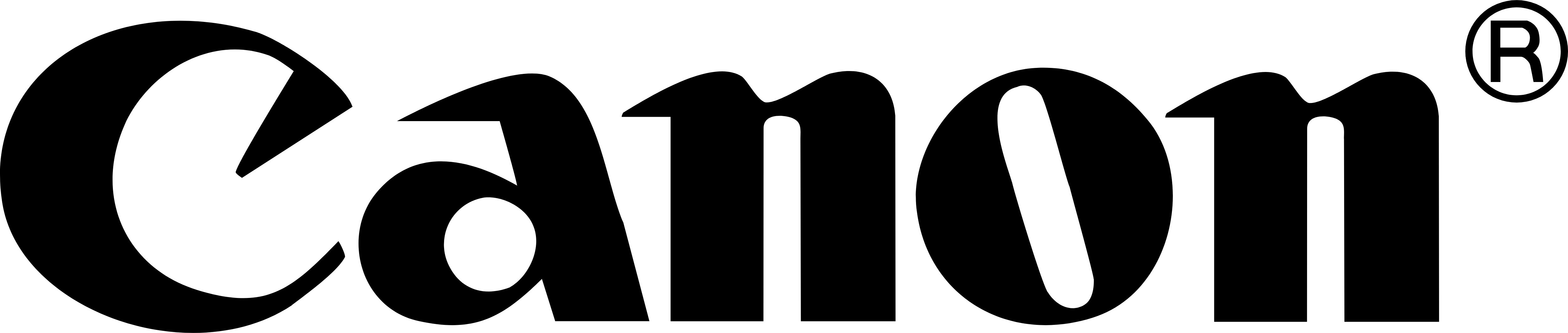 Logos Download - Canon Logo Black Png (5000x1064), Png Download