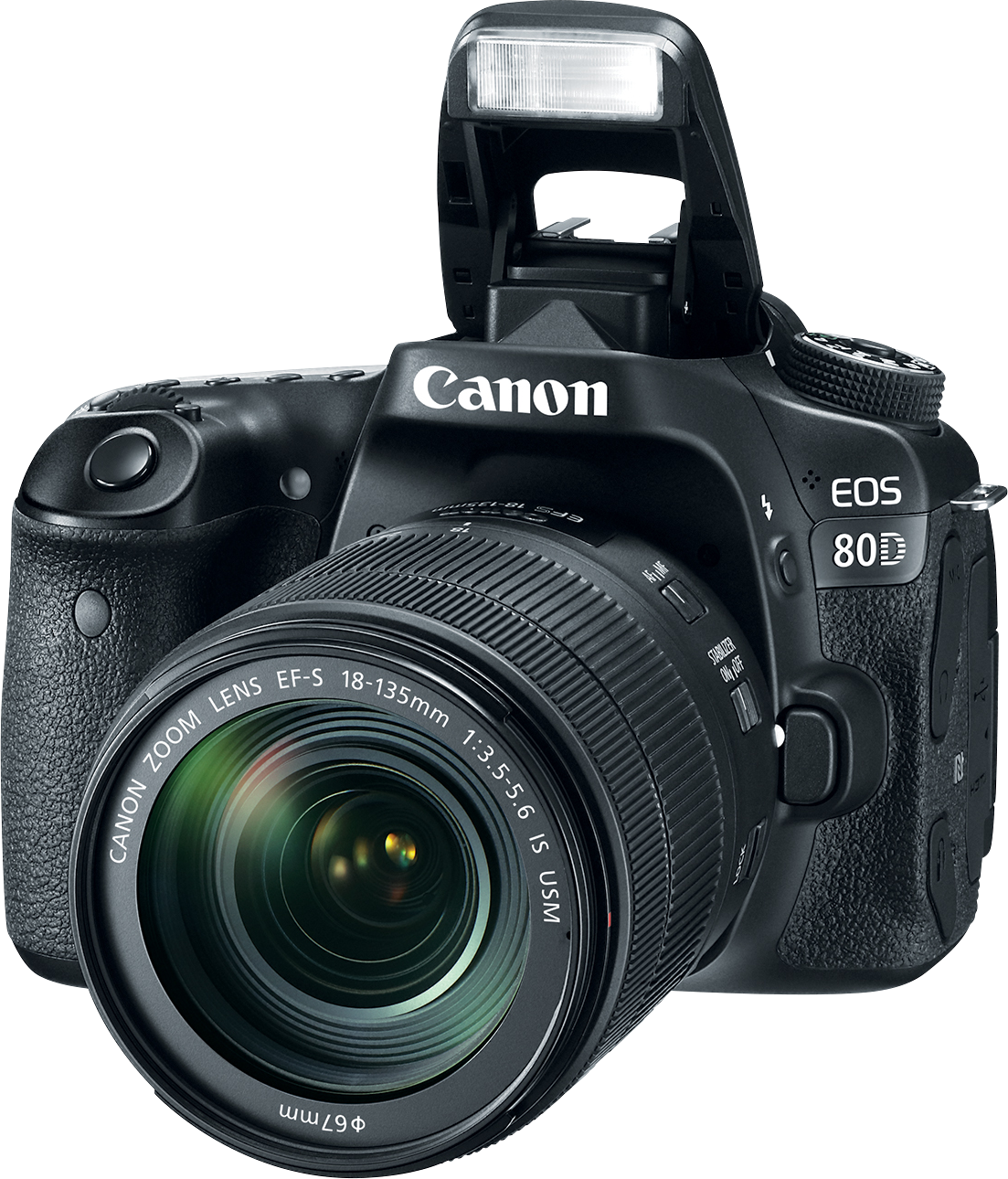 Download Canon 80d Dslr Camera Png Transparent Images - Canon 80d Dslr With 18-135mm Is Usm Lens (1103x1290), Png Download