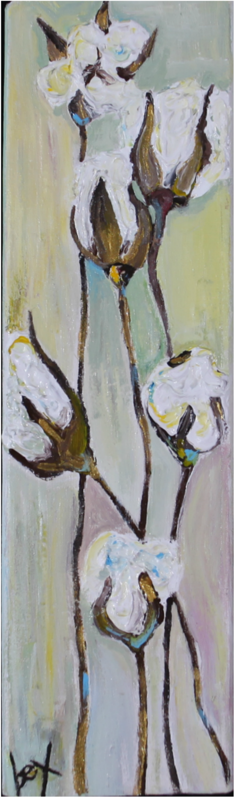 "cotton Stem" - Modern Art (580x1979), Png Download