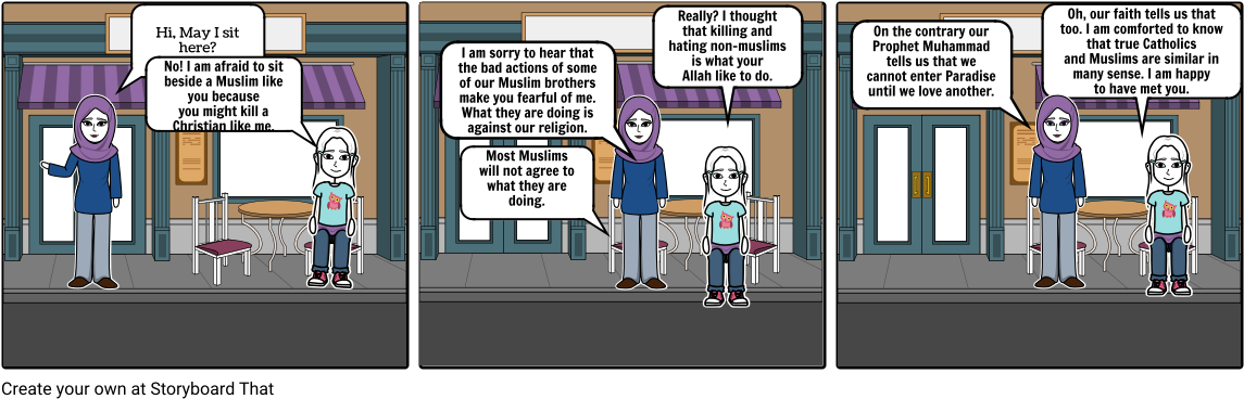 Muslim - Cartoon (1164x385), Png Download