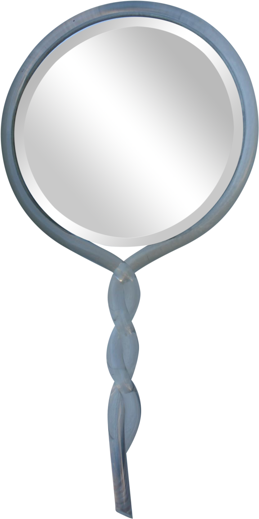 Vintage Lucite Hand Mirror Chairish - Transparent Hand Held Mirror Clipart (927x1859), Png Download