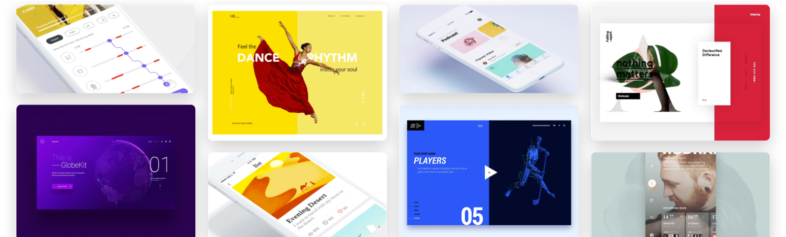 Ui Interactions Of The Week - Graphic Design (1600x480), Png Download