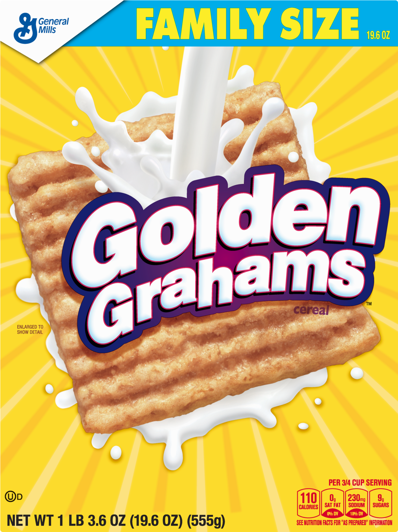 Golden Grahams Breakfast Cereal Family Size Oz Box - Breakfast Cereal (1800x1800), Png Download