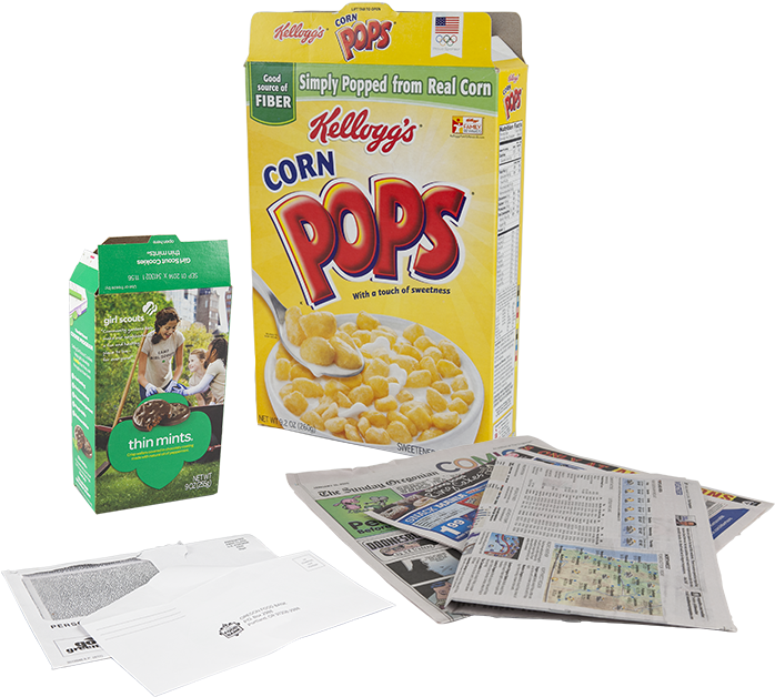 Cereal Box And Newspaper - Snack (752x712), Png Download