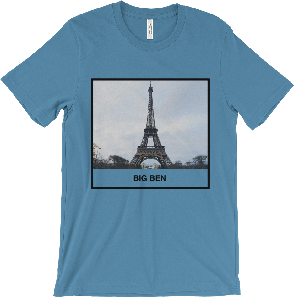 Big Ben Tee - Eiffel Tower (1000x1000), Png Download