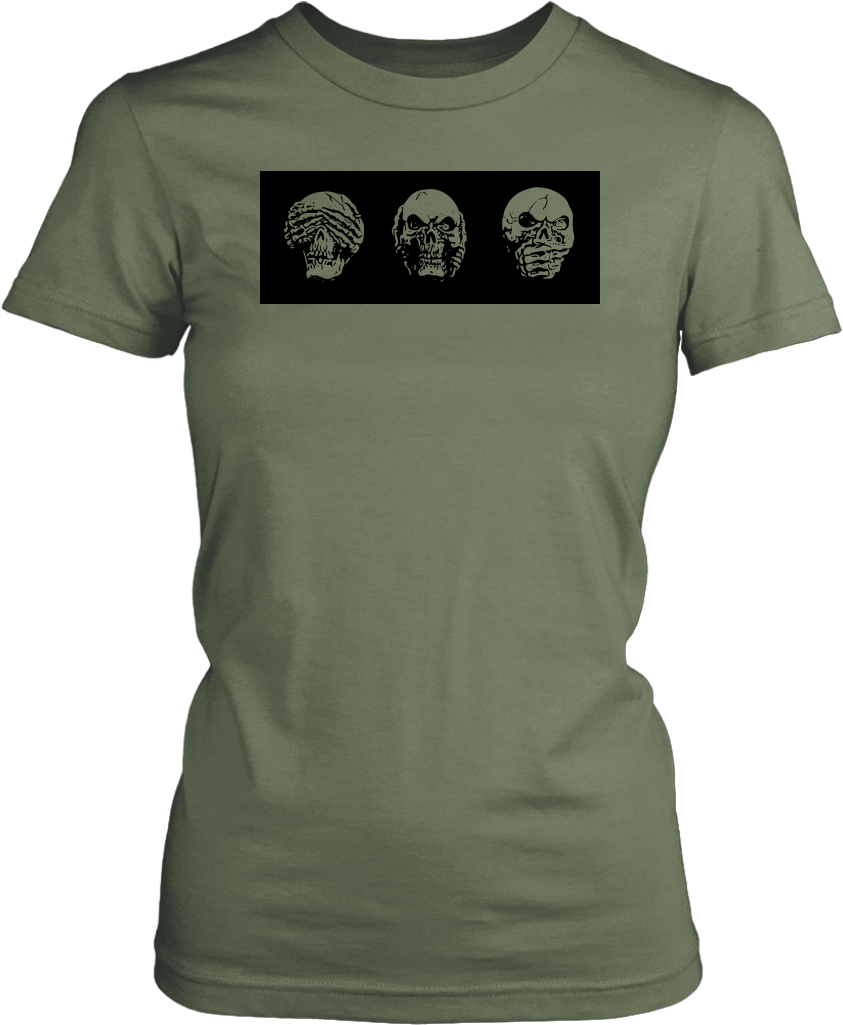 Skull No Evil Tee - T-shirt (1024x1024), Png Download