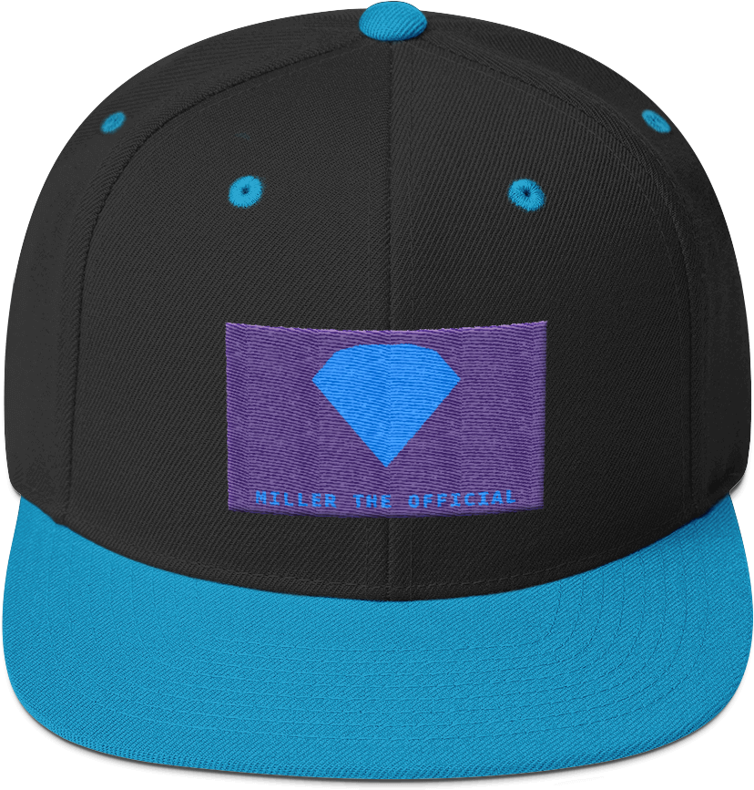Blue Diamond Purple Banner Miller The Official Snapback - Baseball Cap (1000x1000), Png Download