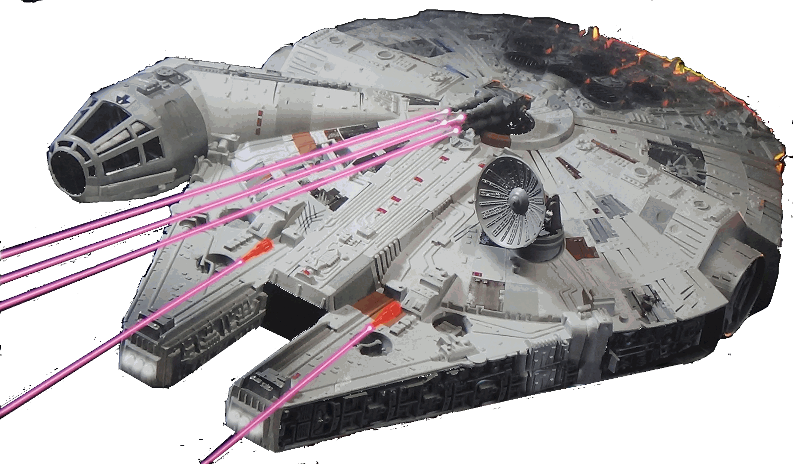 Millenium Falcon - Potf2 Millennium Falcon 1995 (1600x937), Png Download