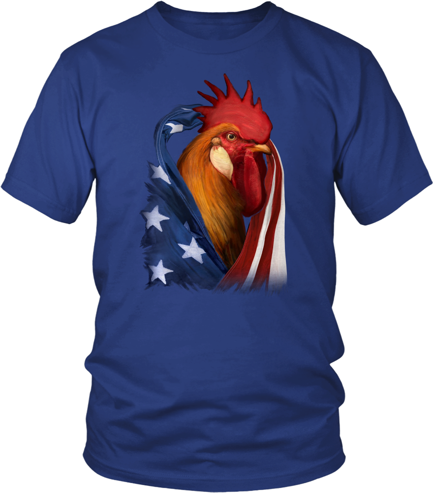 Rooster With American Flag - Big Chingus (1000x1000), Png Download