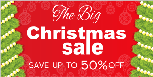 Christmas Tree Pearl Strands - Christmas Decorations Sale Banner (560x560), Png Download