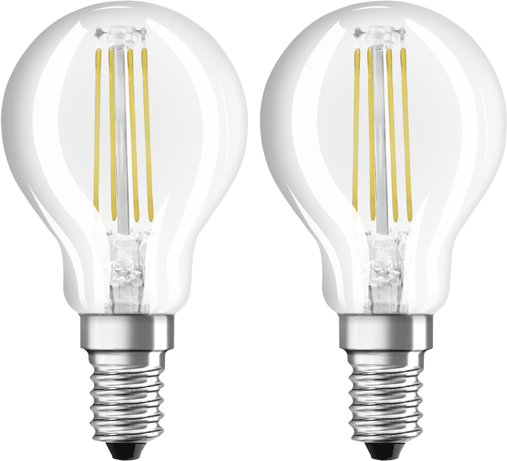 Led Filament, E14, 470 Lm Replaces 40 W, Drop Bulb, - Fluorescent Lamp (1100x1100), Png Download