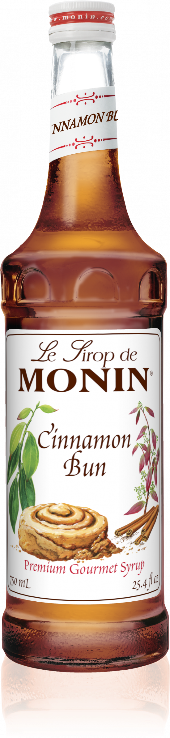 Monin Cinnamon Bun Syrup 750ml - Monin Cinnamon Syrup (1193x2386), Png Download