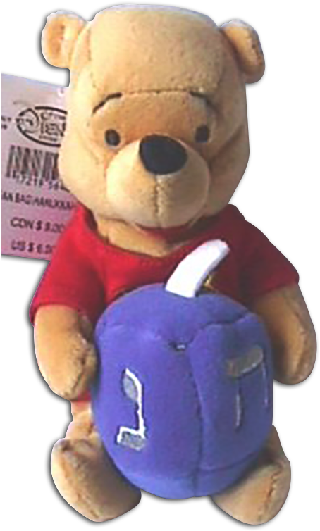 Winnie The Pooh Hanukkah Plush Disney Store Stuffed - Teddy Bear (500x799), Png Download