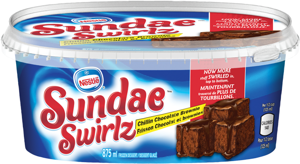 Sundae Swirlz Chillin Chocolate Brownie - Nestle Sundae (675x675), Png Download