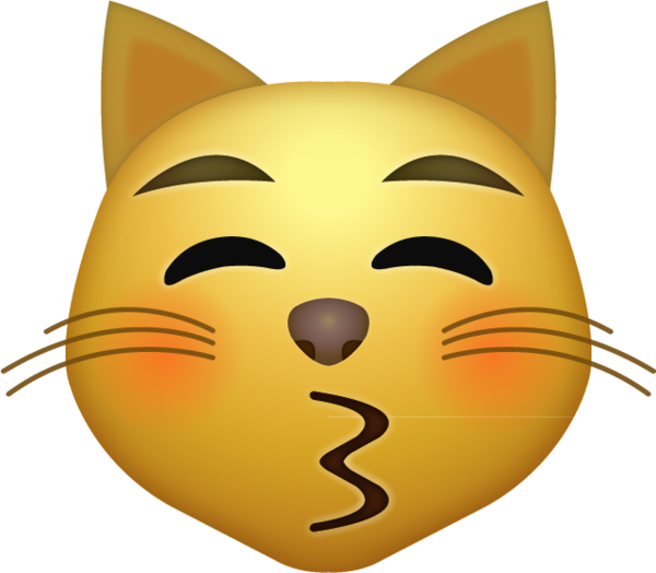 Cat Emoji Png (600x524), Png Download