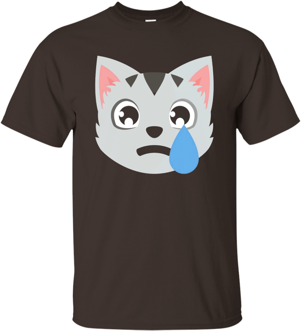 Check Awesome Sad Cat Emoji Emoticon Cute T Shirt - June T Shirt Design (1155x1155), Png Download