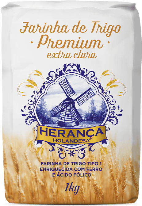 Farinha De Trigo Herança Holandesa Premium 1 E 5kg (500x712), Png Download
