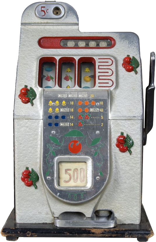 This Machine Was Relatively Easy To Beat As The Rollers - 1950 Slot Machines (564x861), Png Download