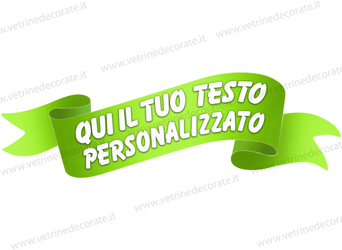 Green Ribbon With Custom Text - Tree (700x825), Png Download