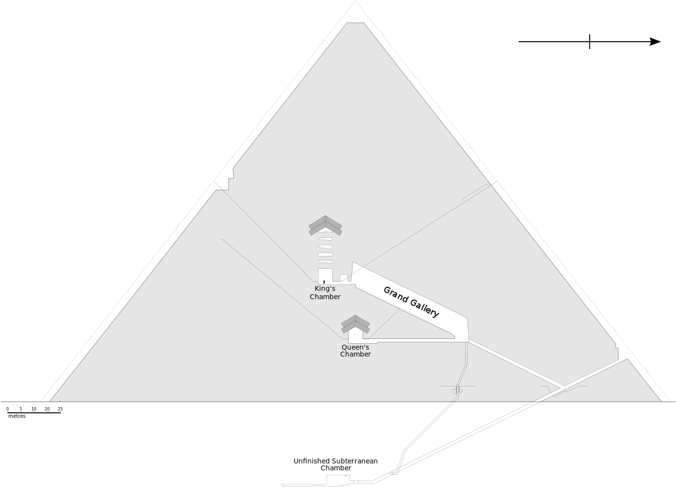 Great Pyramid Diagram (1500x1050), Png Download