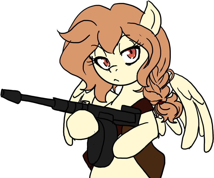 The-orator, Gun, Oc, Oc Only, Oc - Cartoon (884x779), Png Download