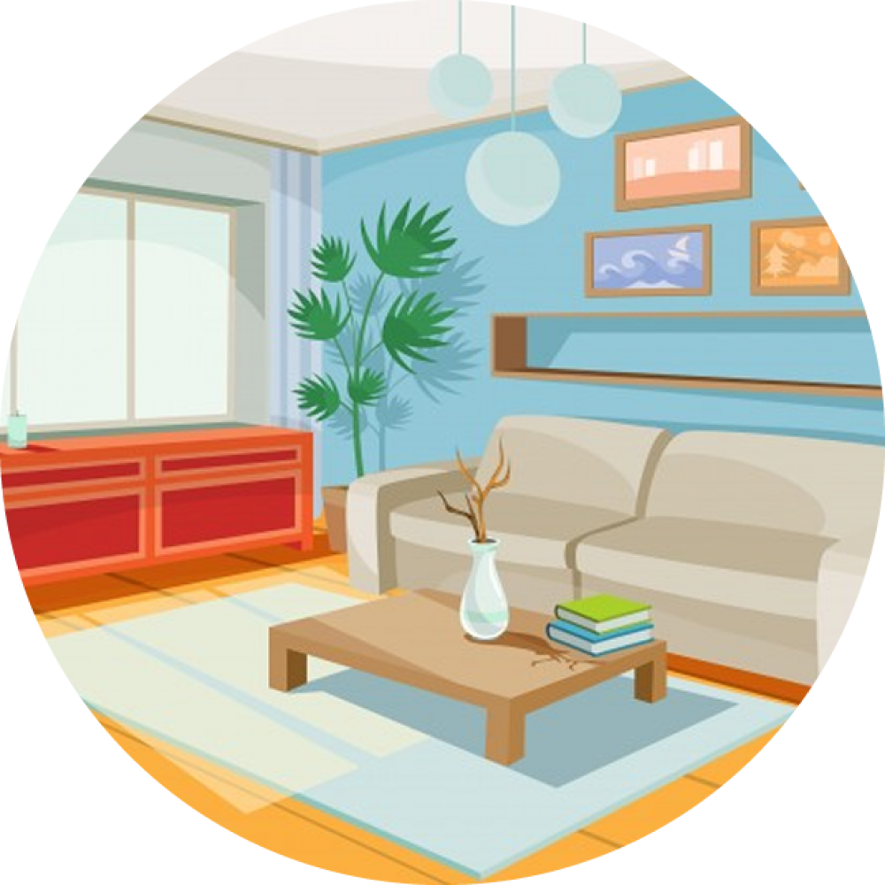 Selfless Love Foundation Browns Harbor Registry Living - Living Room Cartoon (1000x1000), Png Download