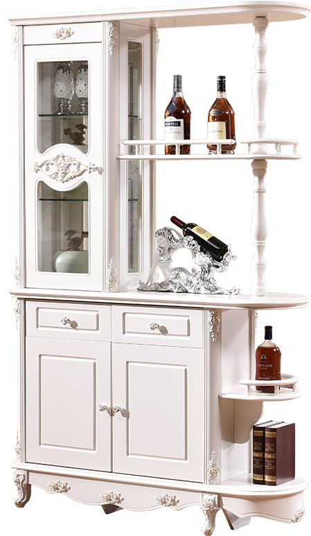 Hand Painted White Decorative Living Room Furniture - China Cabinet (800x800), Png Download