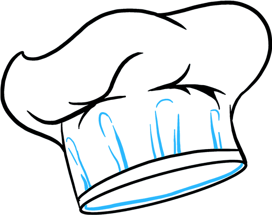 How To Draw Chef Hat - Drawing Of Chef Hat (680x678), Png Download